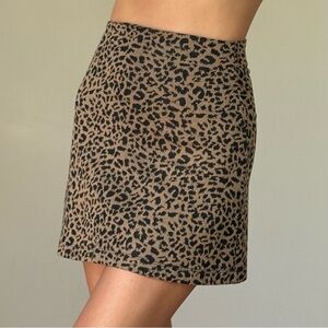 Reformation cheetah print mini skirt, size xsmall